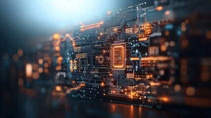 Fototapeta premium Futuristic Circuit Board