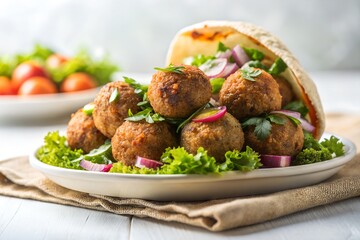falafel in white background
