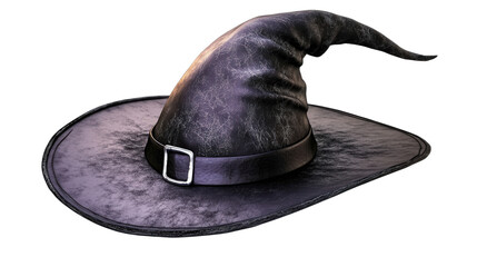 Vintage Witch Hat on Isolated Background