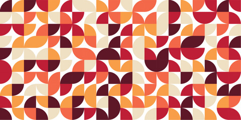 Warm geometric pattern with orange and red tones