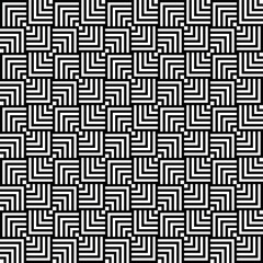 Black and white right angled striped square pattern