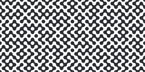 Organic black maze pattern with circular dots