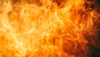 Fiery Flames Displaying Turbulent Heat And Intense Energy Throughout
