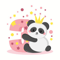 Birthday card for a girl 3 years old