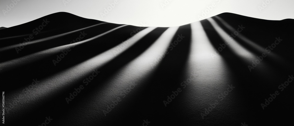 Poster monochrome minimalism abstract topographic landscape - cutting-edge design visualization for digital