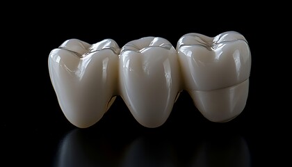 A a single shiny white tooth model, ideal for emphasizing the importance dental hygiene and oral care.