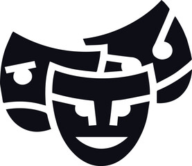 black and white mask