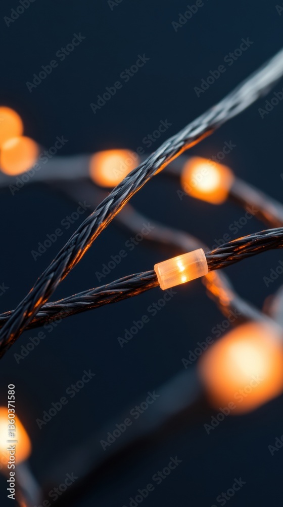 Poster Quantum Interconnectivity Luminous Digital Network Nodes Revealing Next-Gen Tech Infrastructure with Glowing Blockchain-Inspired Aesthetic for Innovative Web Solutions