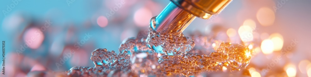 Poster luminous perfume day elegance interactive digital fragrance exploration in iridescent macro liquid d