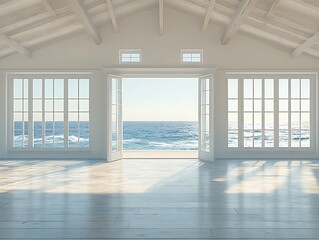 Fototapeta premium Ocean View Home Interior.