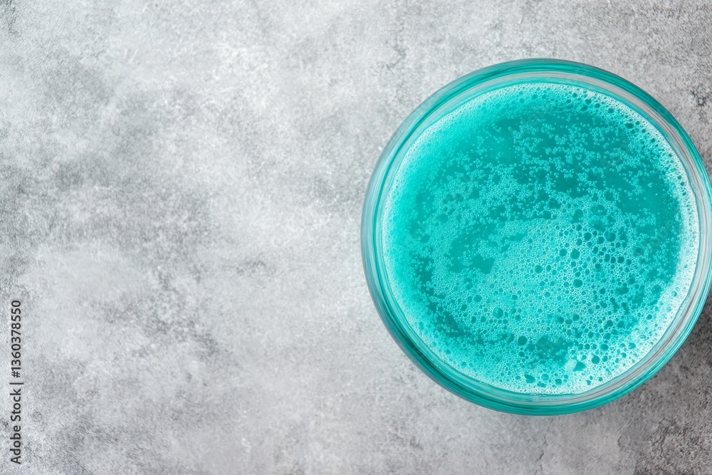 Poster blue water splashes in a glass, creating lovely ripples and reflections against a clear backdrop, pe