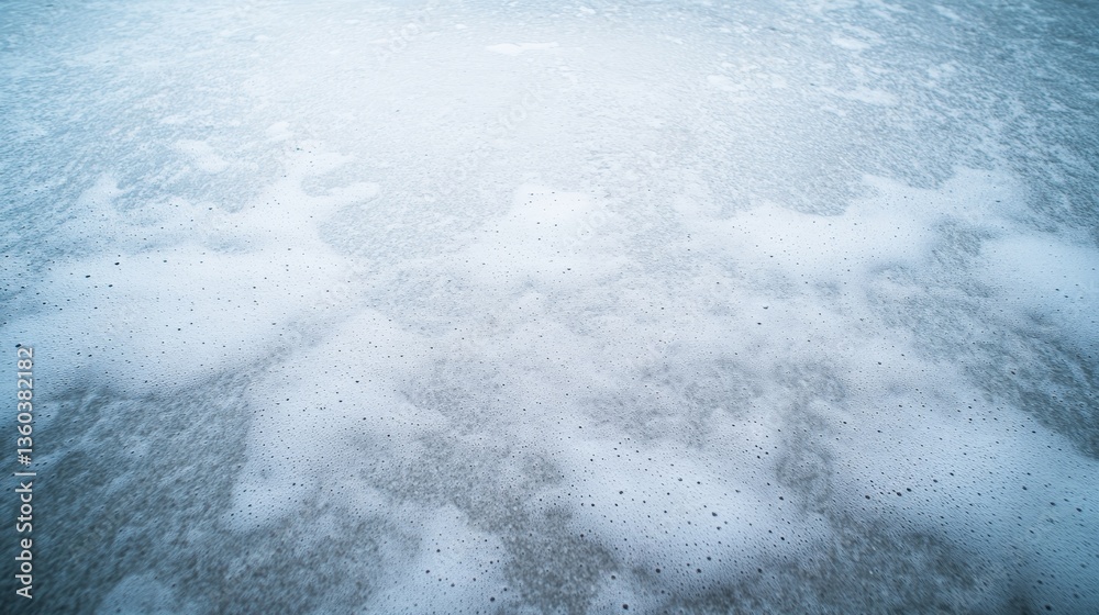 Aufkleber endless blue water meets shore as gentle waves crash softly, creating white foam and a tranquil atmo