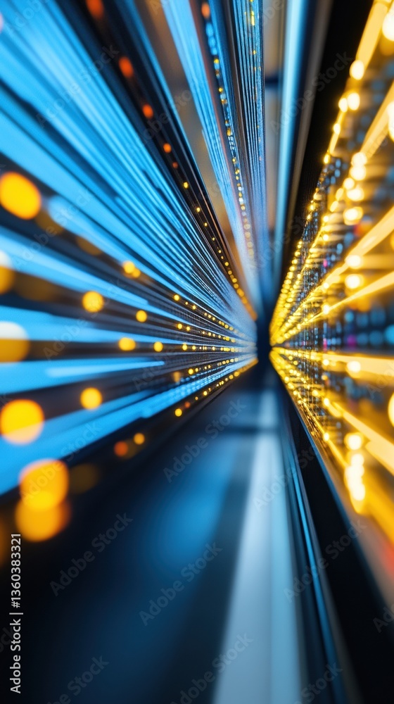 Poster Quantum Speed Visualization Dynamic Network Infrastructure Breakthrough in High-Performance Digital Connectivity - Futuristic Tech Innovation