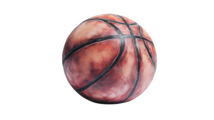 Vintage Basketball on a Black Background