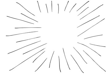 Obraz premium 手書きの集中線のイラスト素材 ベクター