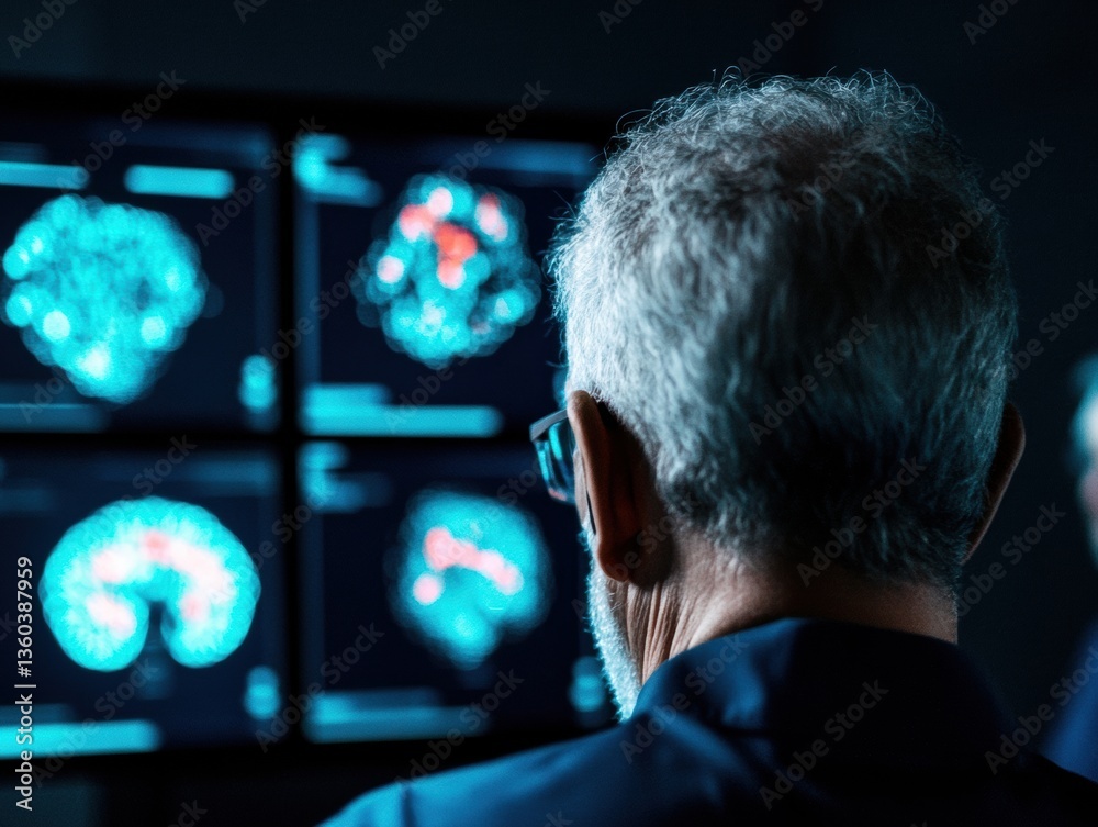 Poster neurological ai breakthrough advanced medical imaging diagnostics revealing precision healthcare ana