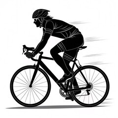 Obraz premium silhouette of a cyclist