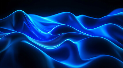 Obraz premium Moody abstract blue background with a soft gradient and grainy texture, adding a classic, cinematic feel. Cover wallpaper, banner, or background design.