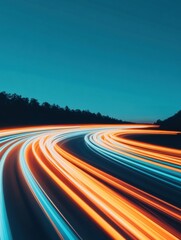 Cyber-Kinetic Connectivity Luminescent Data Streams Visualizing High-Speed Network Performance in Sleek Gradient Urban Technology Landscape