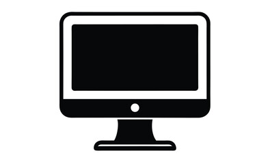 LED monitor icon silhouette, monitor, led icon vector design template