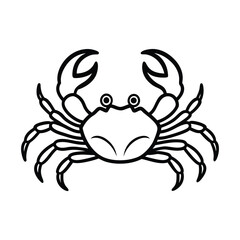 A crab line art vector illustration