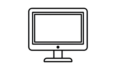LED monitor icon silhouette, monitor, led icon vector design template