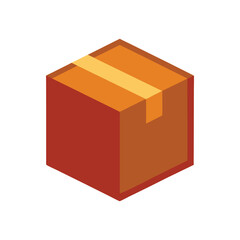 Cardboard box vector art illustration