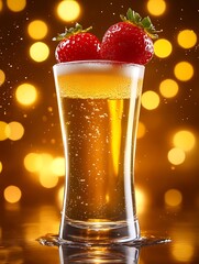 Sparkling Strawberry Drink with Festive.