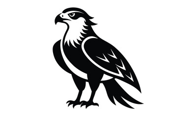 Osprey hawk bird silhouette, osprey bird, osprey silhouette vector, hawk osprey bird vector illustration