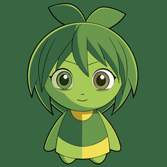 A cheerful cartoon frog character with a big smiley face