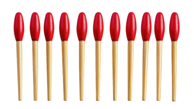 A Row of Red-headed Matches