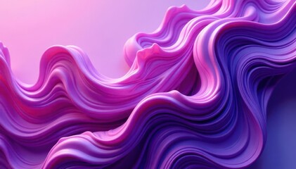 Fluid purple paint swirls, abstract background, glossy, color