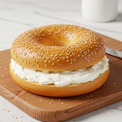 bread bun on white background