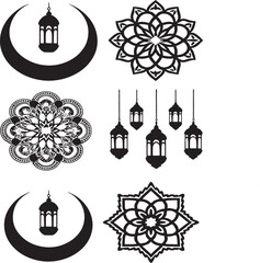 vector illustration of a set of decorative elements