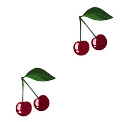 Summer seamless pattern with cherry