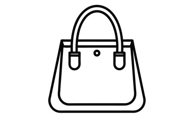 Shopping handbag silhouette, female bag silhouette, handbag vector, shopping bag vector silhouette  