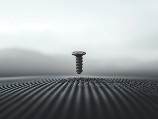 Screw Levitation for Misty Mountain Background.