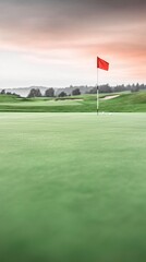 Obraz premium Golf green at dawn