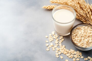 Healthy Breakfast with Whole Grain Cereal and Milk