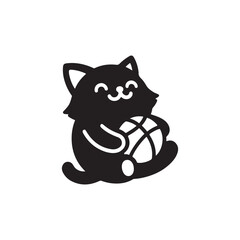 cat vector silhouette clip art logo design illustration