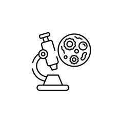 Microbiology icon design with white background stock illustration