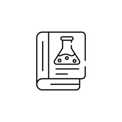 Chemistry Book icon design with white background stock illustration