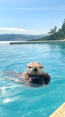 Sea Otter Poolside Mountain View.