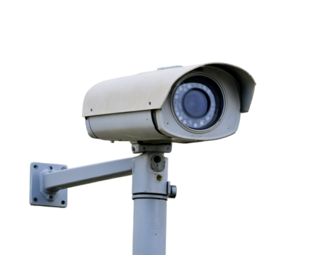 Dilapidated Surveillance, A Weathered Security Camera Shows Signs of Neglect and Disuse, Covered with Dust and Suggesting a System Vulnerable to Breaches