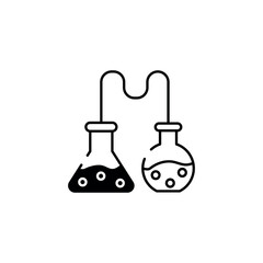 Conical Flask icon design with white background stock illustration