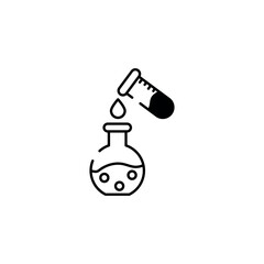 Chemistry icon design with white background stock illustration