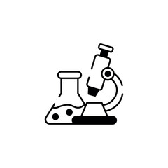 Lab Equipment icon design with white background stock illustration