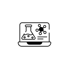 Virtual Lab icon design with white background stock illustration