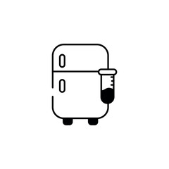 Lab Freezer icon design with white background stock illustration