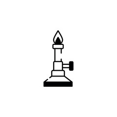 Lab Burner icon design with white background stock illustration